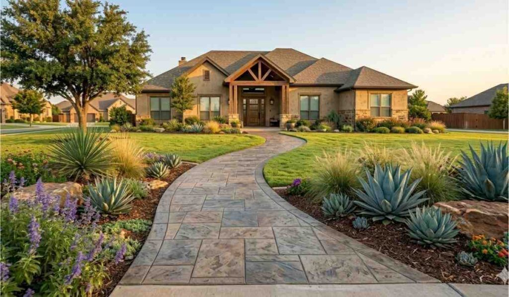 Stamped and Decorative Concrete Walkways to Your Front Door in Amarillo TX