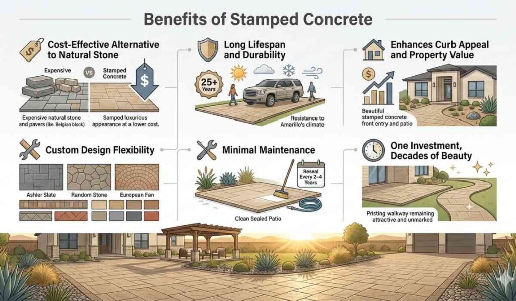 Benefits of Stamped Concrete in Amarillo TX and Nearby Areas