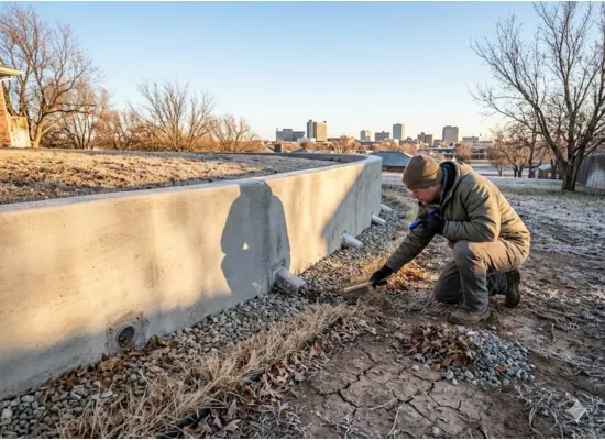 Drainage to prevent hydrostatic pressure