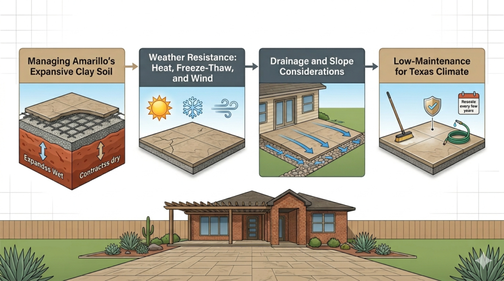 How Stamped Concrete Works n Amarillo TX and Surroundings