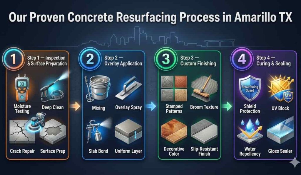 Best Concrete Resurfacing Contractors in Amarillo TX with best Resurfacing process