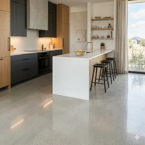 Modern Kitechen Polished Concrete Floors in Amarillo TX