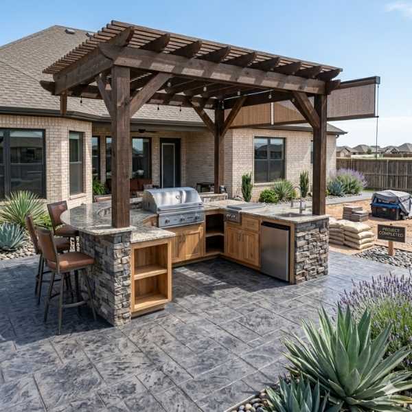 Stamped Concrete Patio Outdor