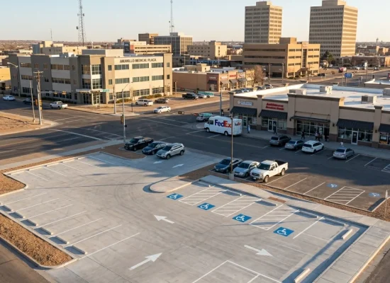 Commercial Concrete Parking Lot Repair in Amarillo tX
