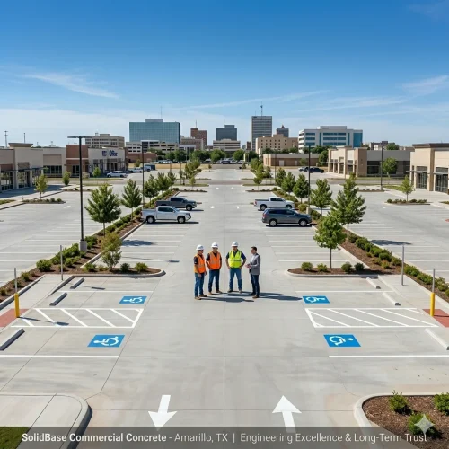 Commercial Concrete Parking Lot Construction in Amarillo and Surroundings