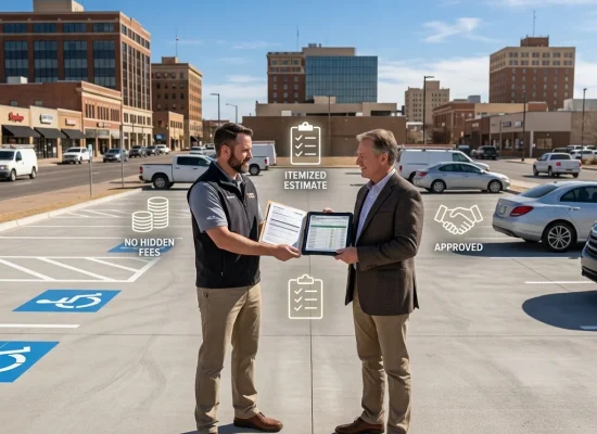 Commercial Concrete Parking Lot Design in Amarillo TX